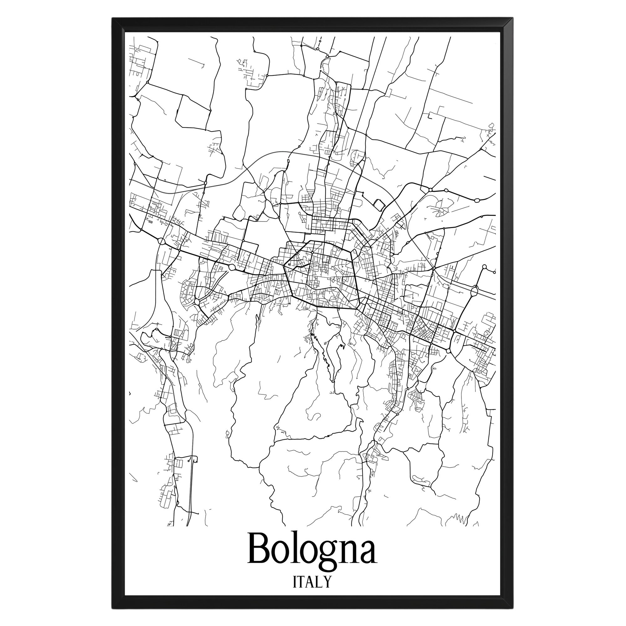 Bologna Italy City Map Poster - GroovyGrove