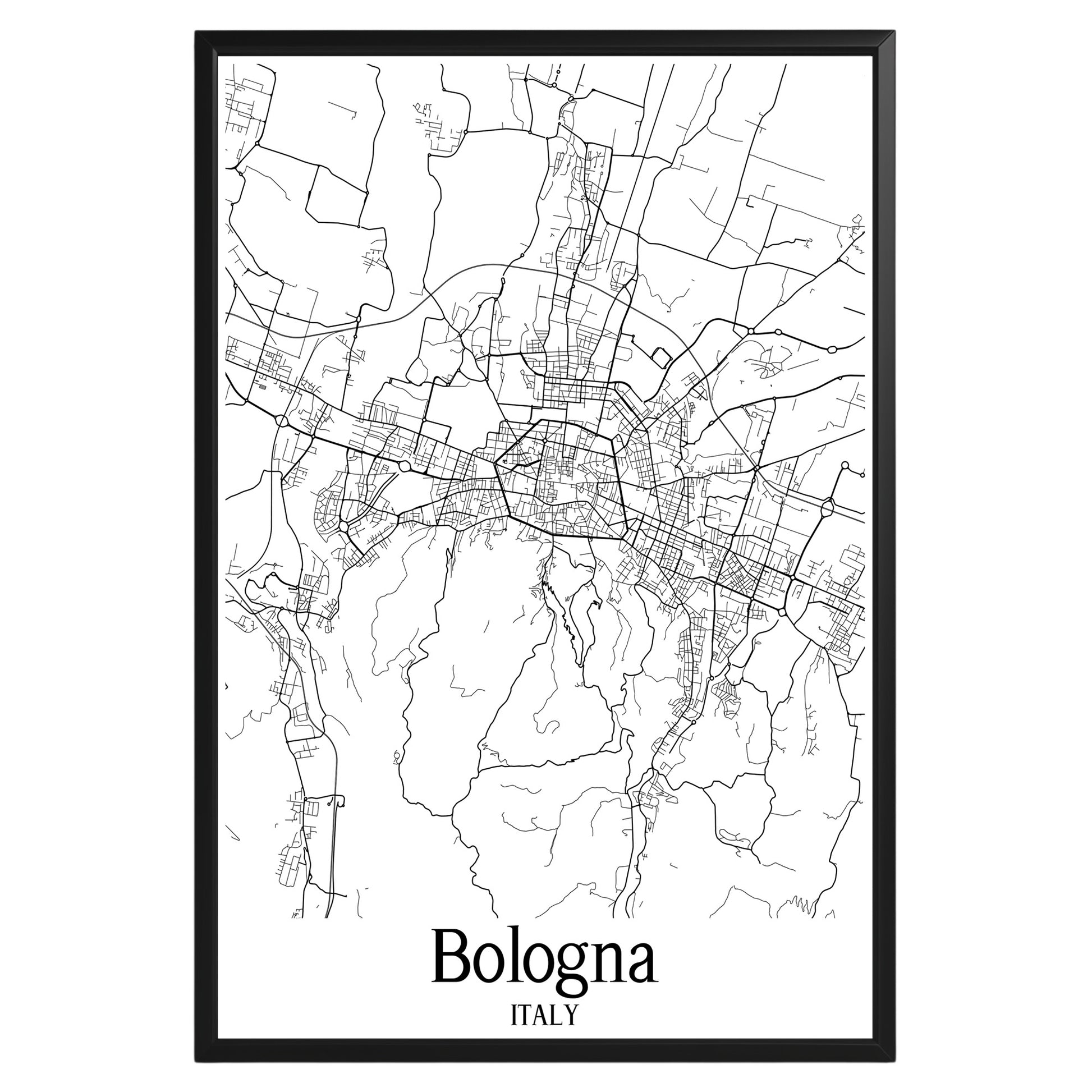 Bologna Italy City Map Poster - GroovyGrove