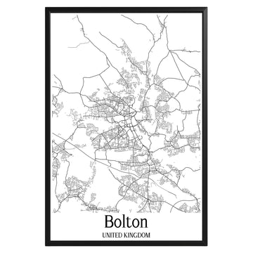 Bolton United Kingdom City Map Poster - GroovyGrove