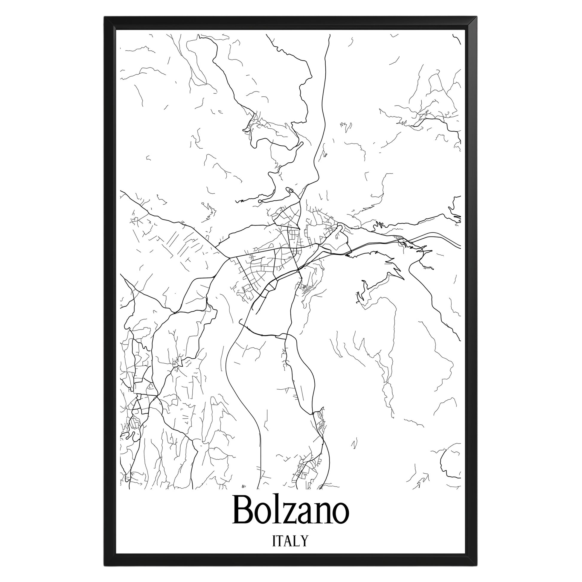 Bolzano Italy City Map Poster - GroovyGrove