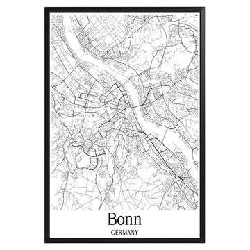 Bonn Germany City Map Poster - GroovyGrove