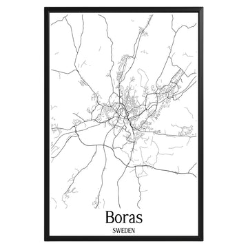 Borås Sweden City Map Poster - GroovyGrove