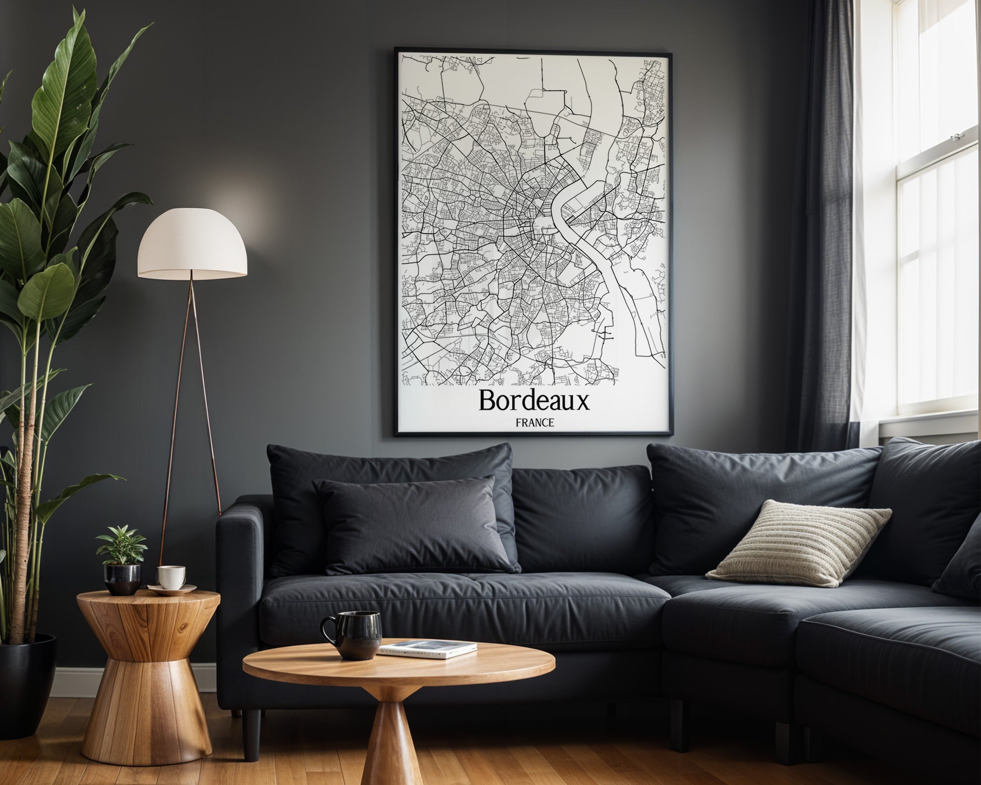 Bordeaux France City Map Poster - GroovyGrove