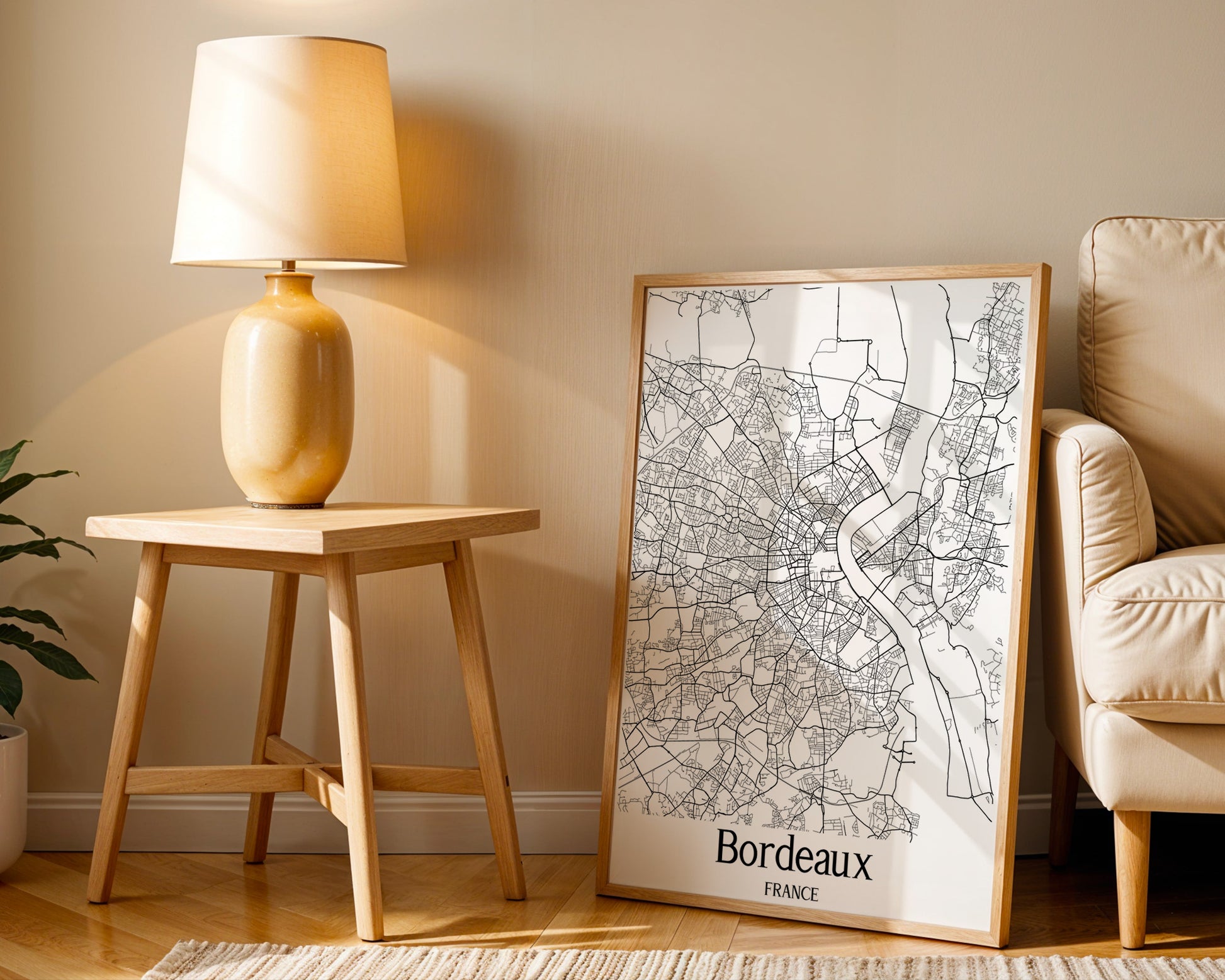 Bordeaux France City Map Poster - GroovyGrove