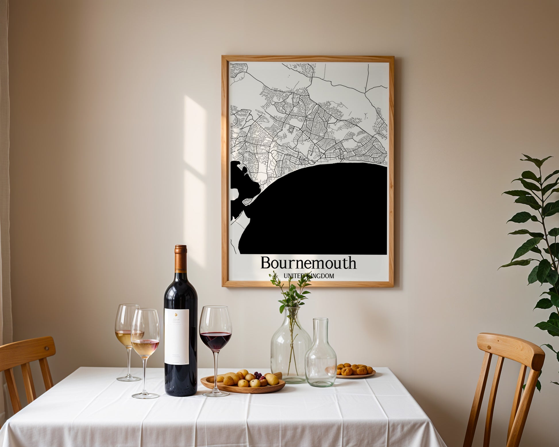 Bournemouth United Kingdom City Map Poster - GroovyGrove