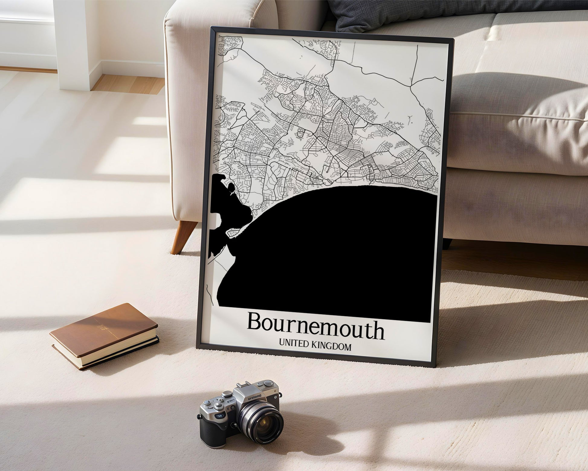 Bournemouth United Kingdom City Map Poster - GroovyGrove