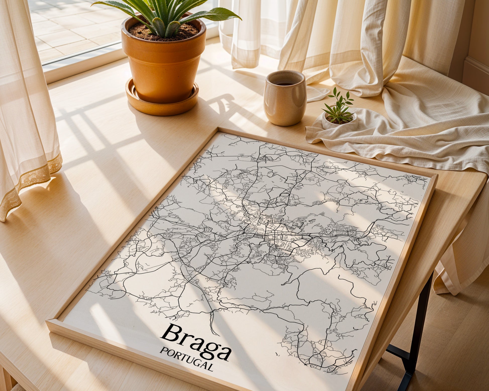 Braga Portugal City Map Poster - GroovyGrove