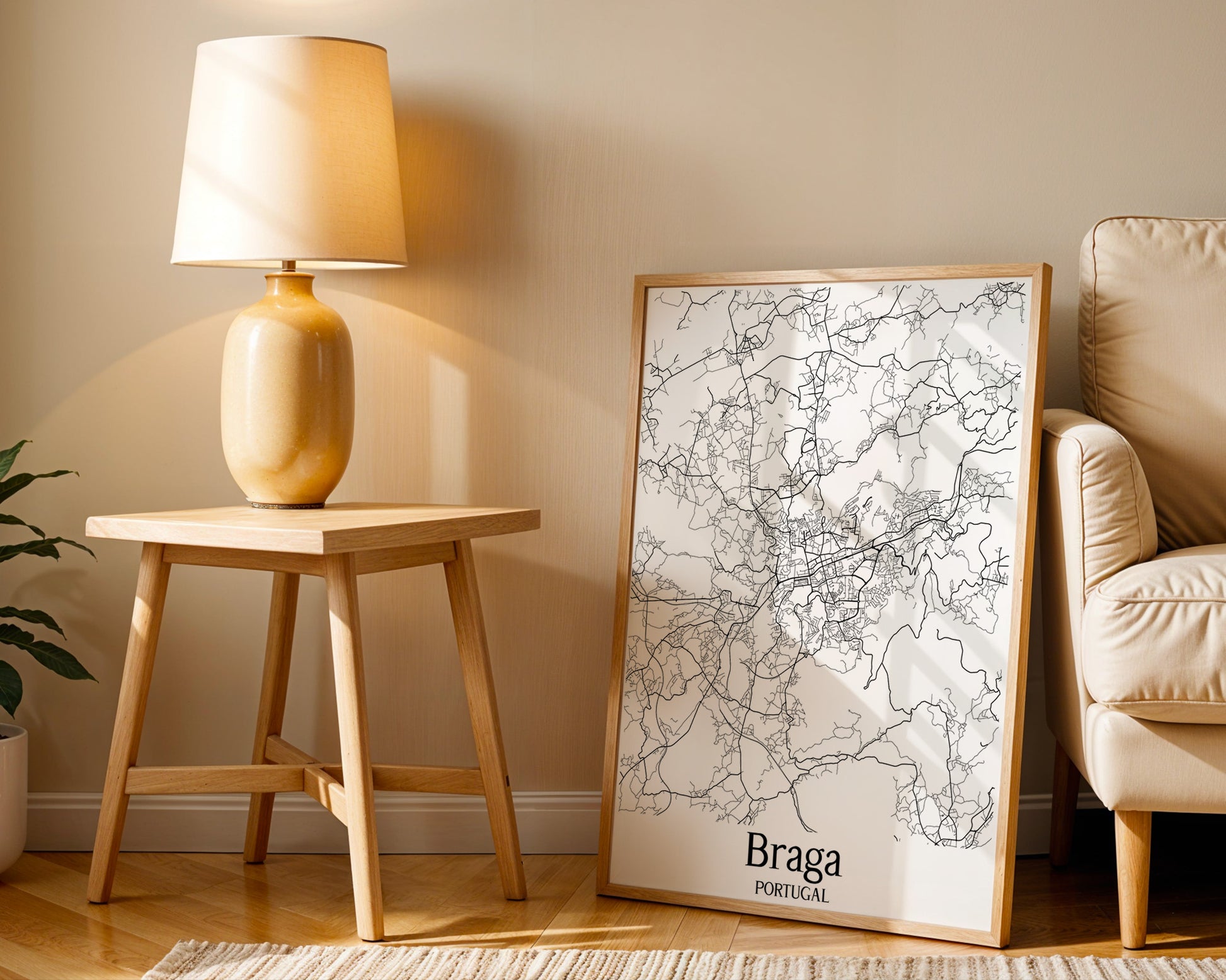 Braga Portugal City Map Poster - GroovyGrove