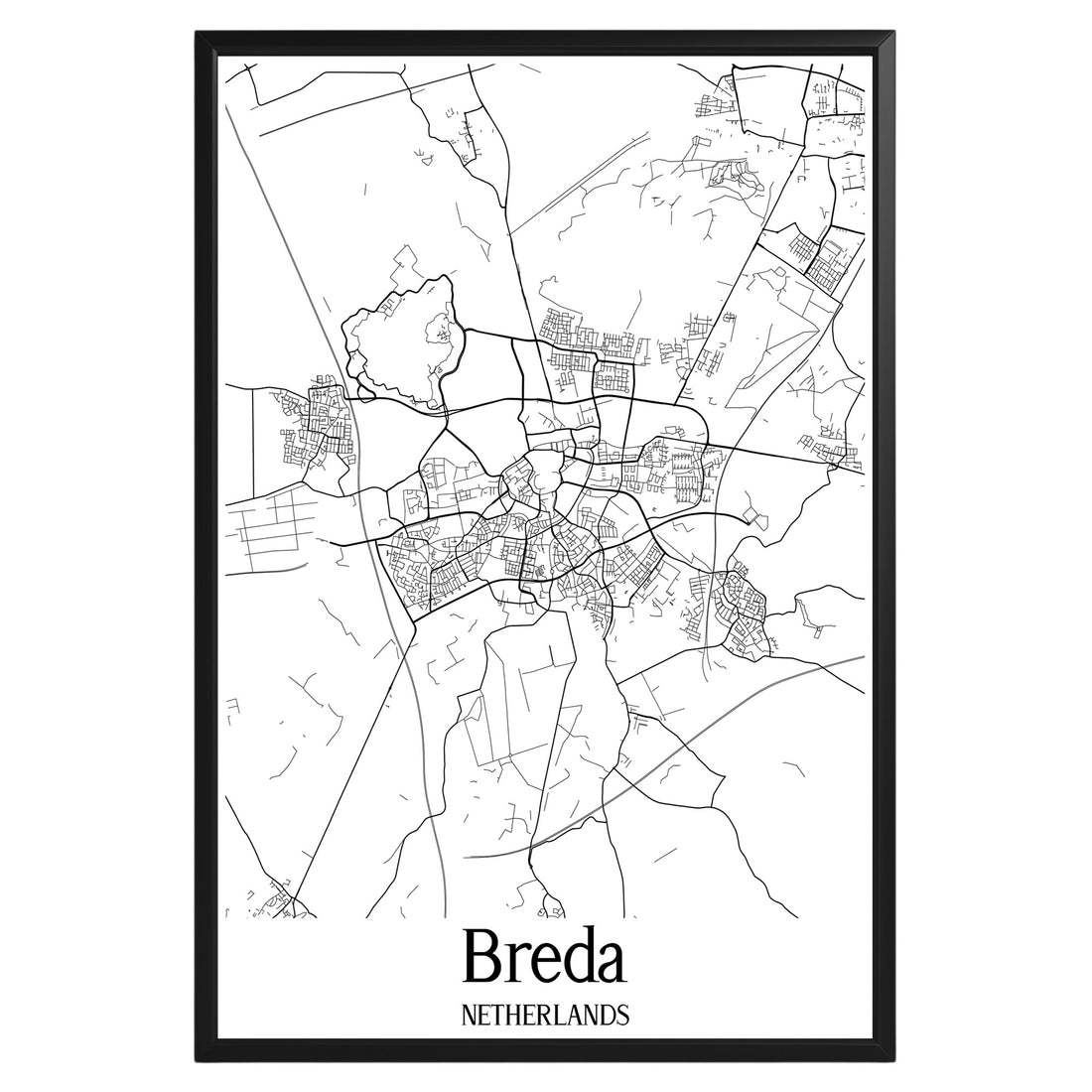 Breda Netherlands City Map Poster - GroovyGrove