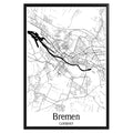 Bremen Germany City Map Poster - GroovyGrove