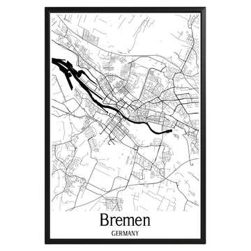 Bremen Germany City Map Poster - GroovyGrove