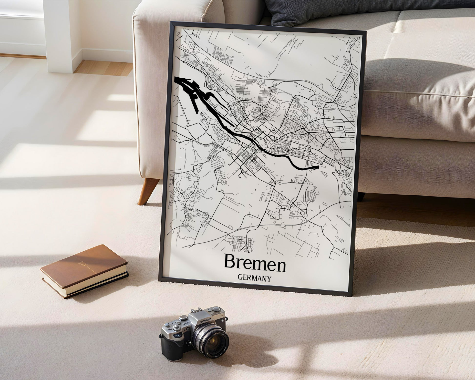 Bremen Germany City Map Poster - GroovyGrove