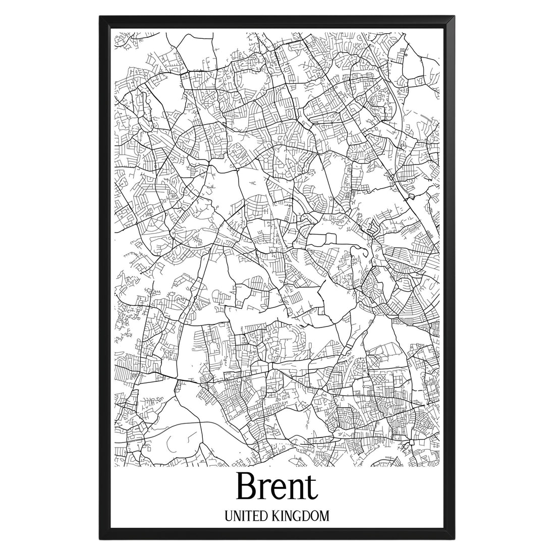 Brent United Kingdom City Map Poster - GroovyGrove