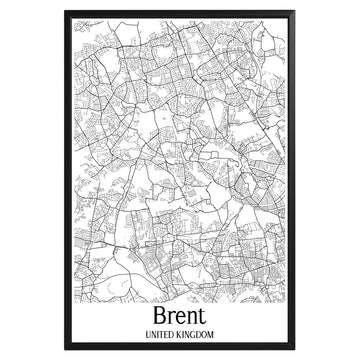 Brent United Kingdom City Map Poster - GroovyGrove