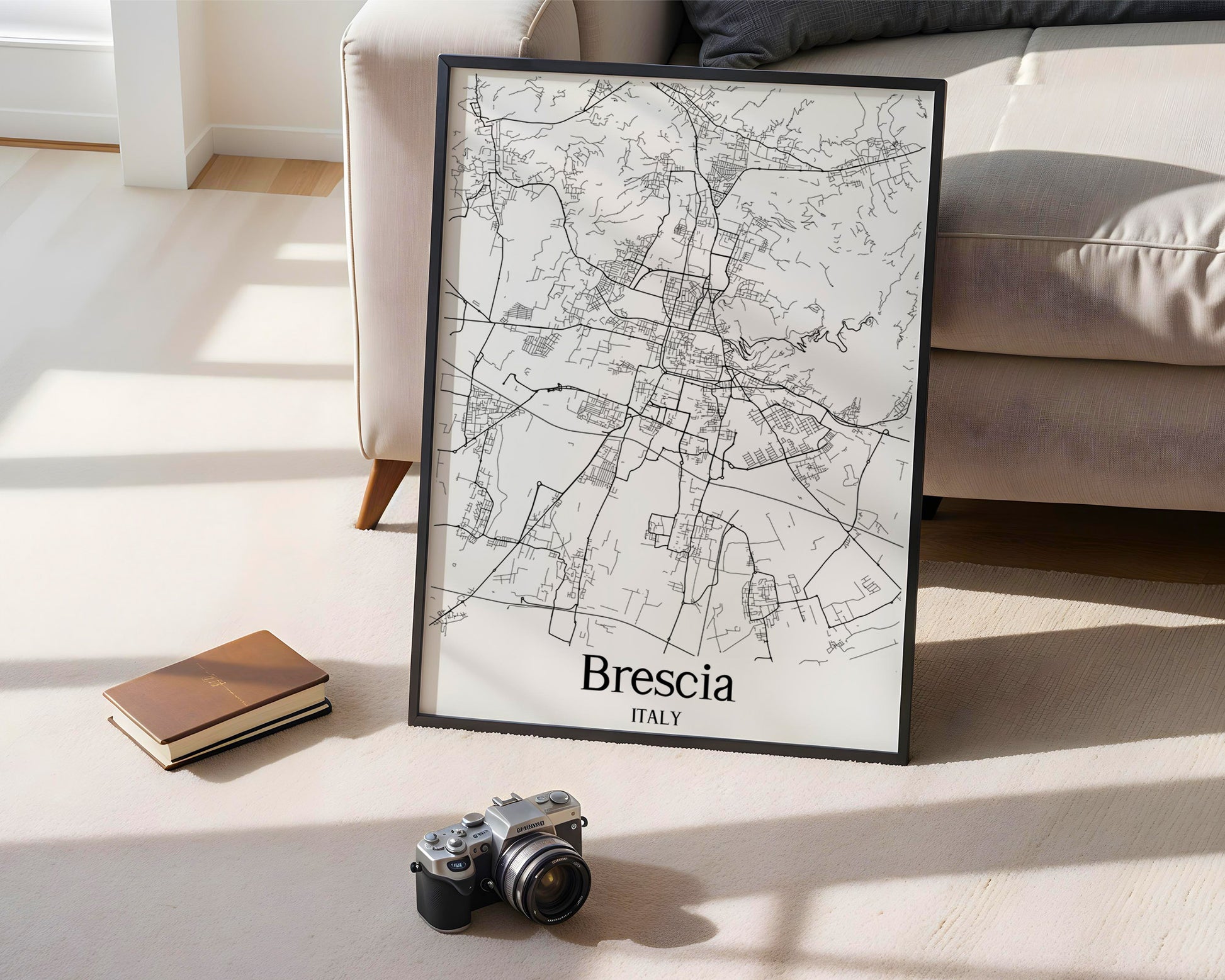 Brescia Italy City Map Poster - GroovyGrove