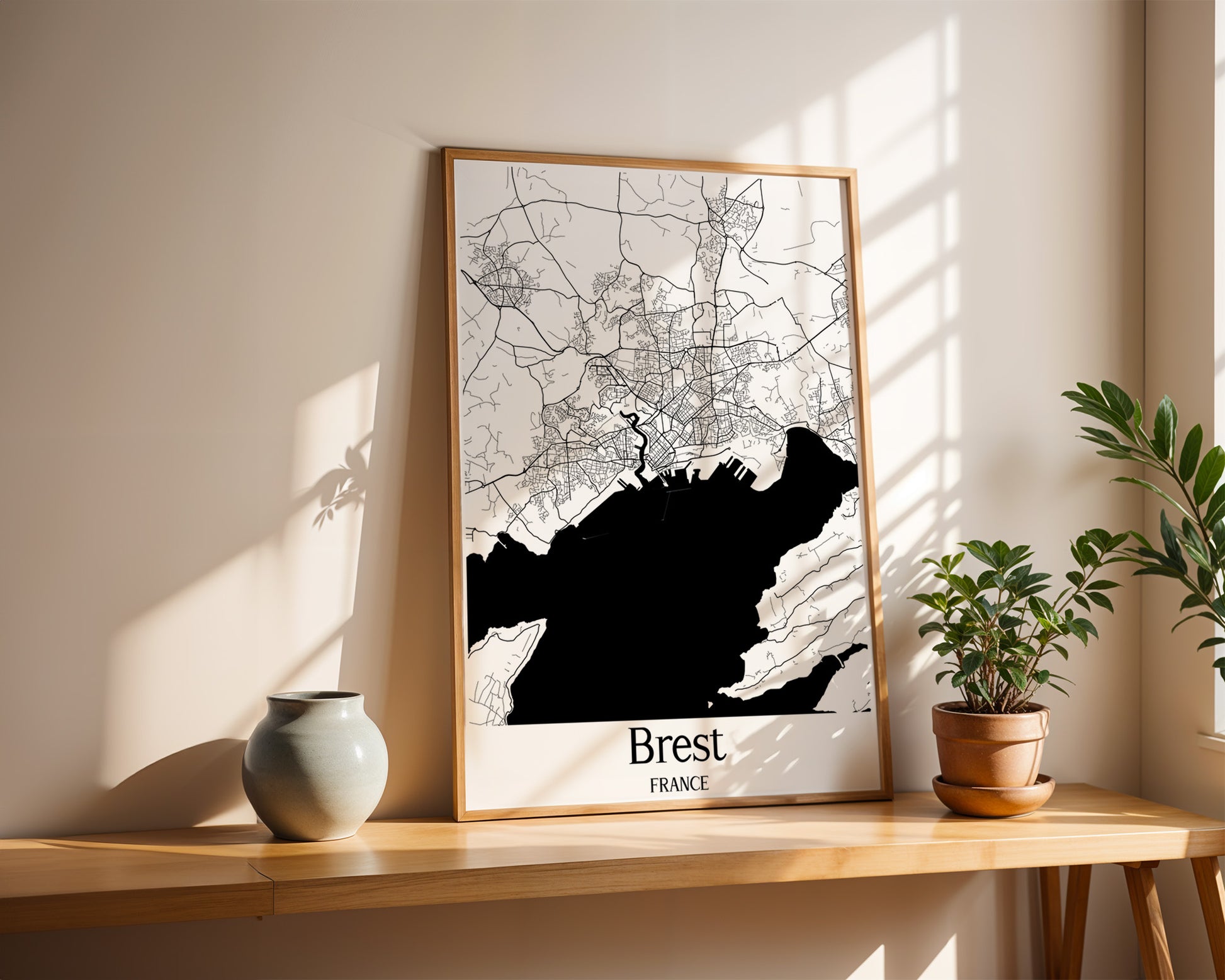 Brest France City Map Poster - GroovyGrove