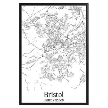 Bristol United Kingdom City Map Poster - GroovyGrove