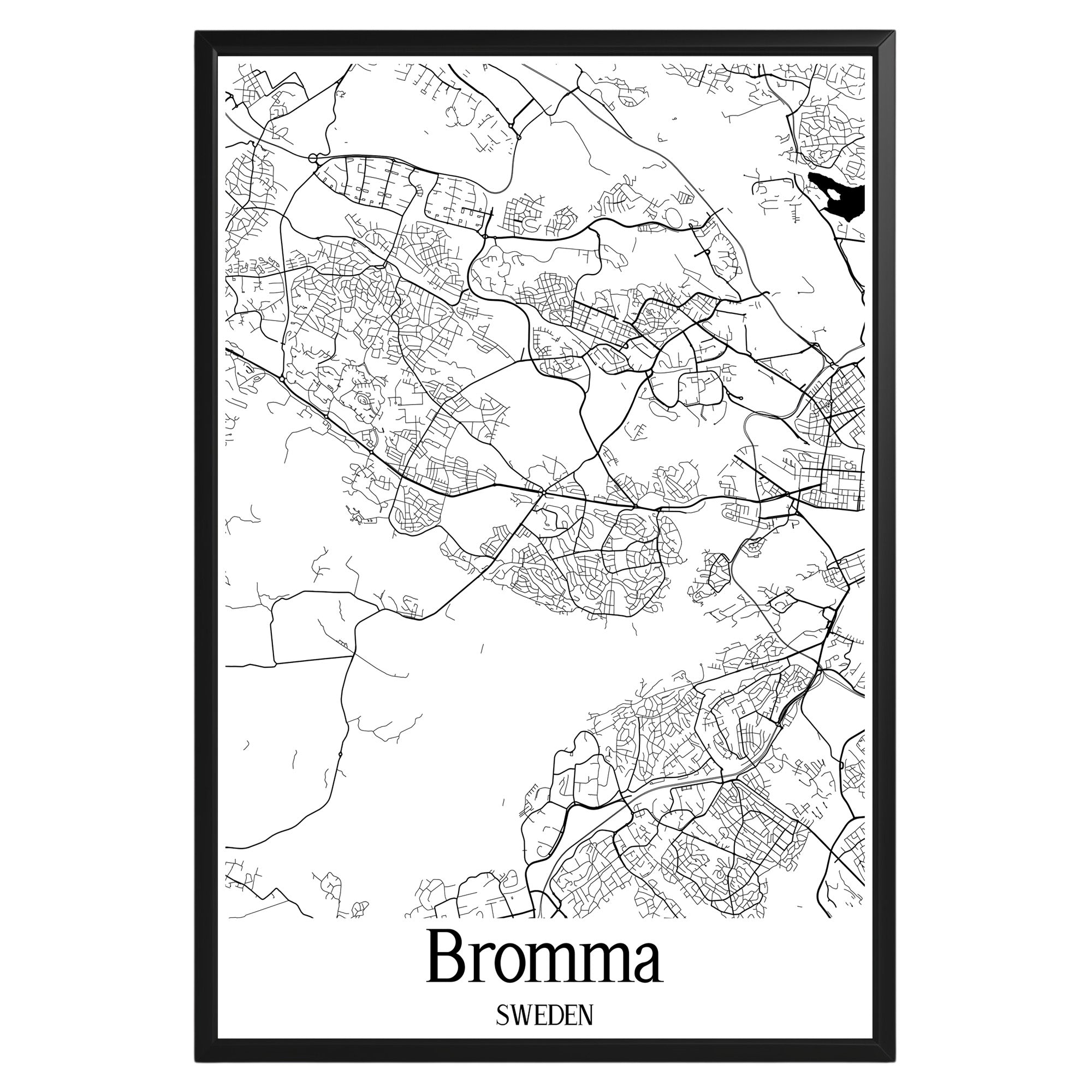 Bromma Sweden City Map Poster - GroovyGrove