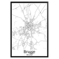 Brugge Belgium City Map Poster - GroovyGrove