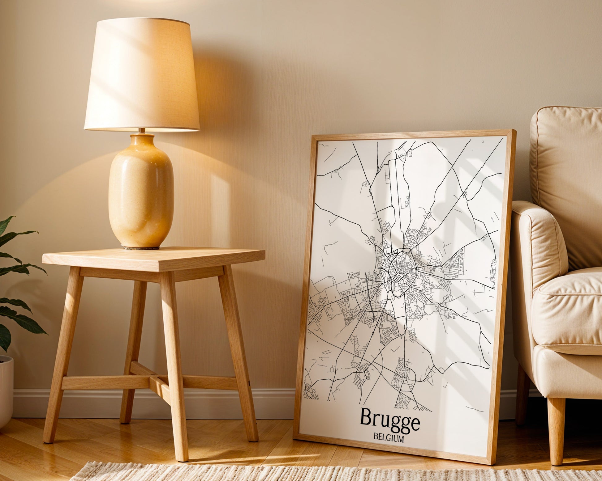 Brugge Belgium City Map Poster - GroovyGrove