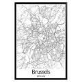 Brussels Belgium City Map Poster - GroovyGrove