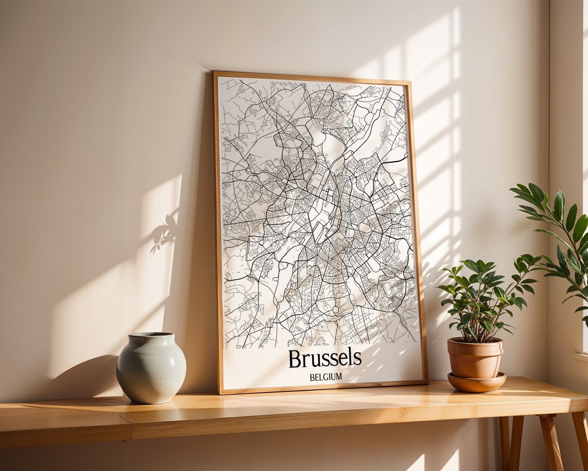 Brussels Belgium City Map Poster - GroovyGrove