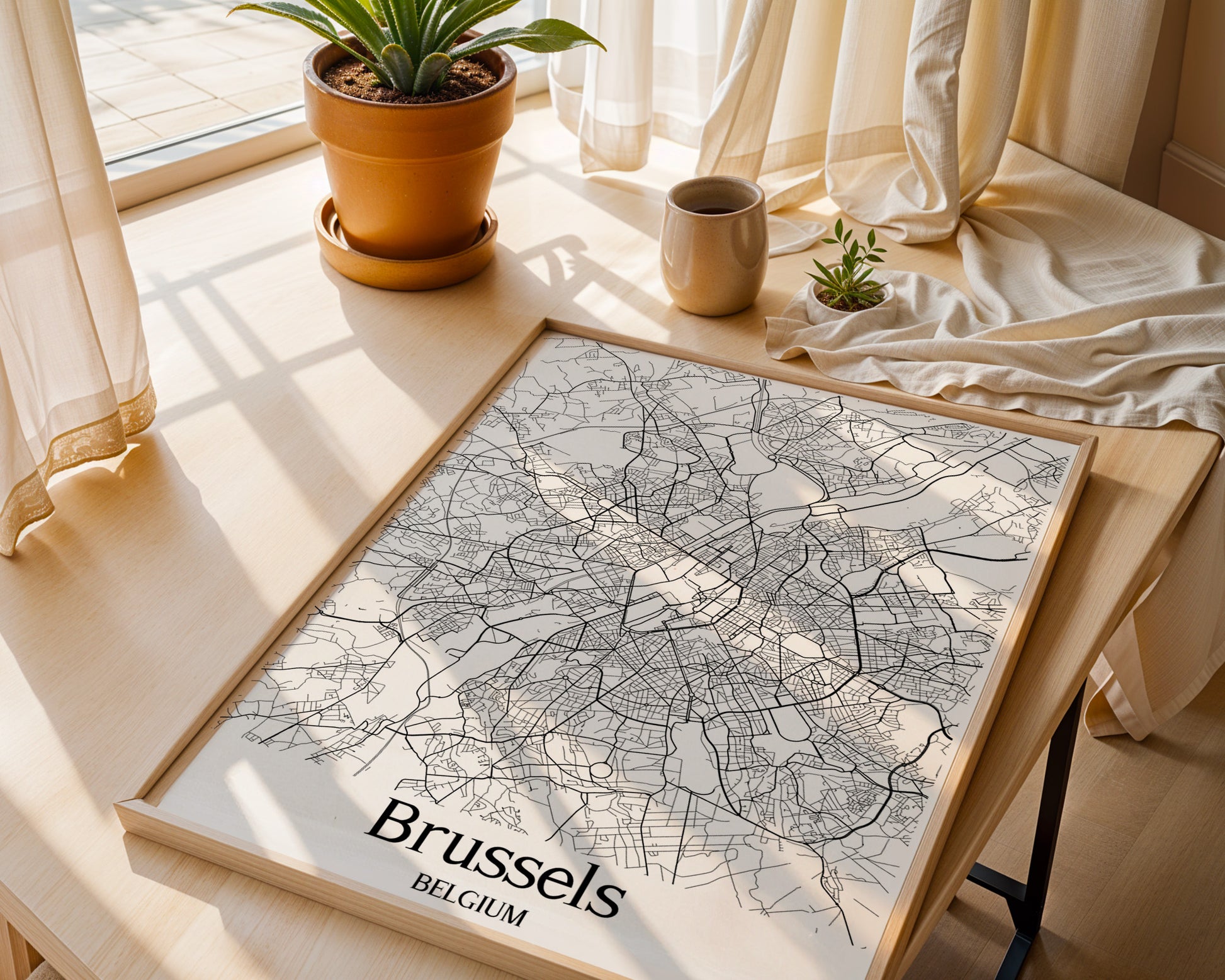 Brussels Belgium City Map Poster - GroovyGrove