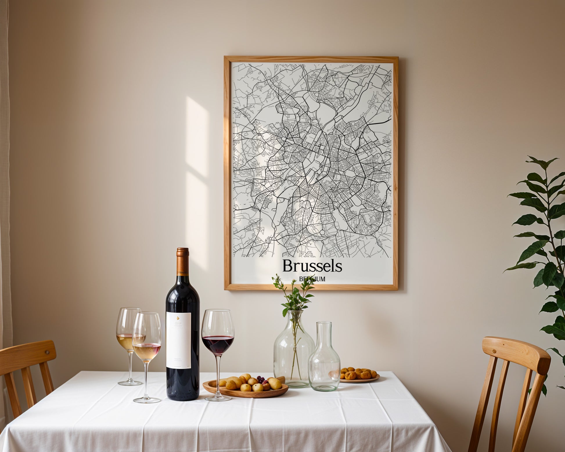 Brussels Belgium City Map Poster - GroovyGrove