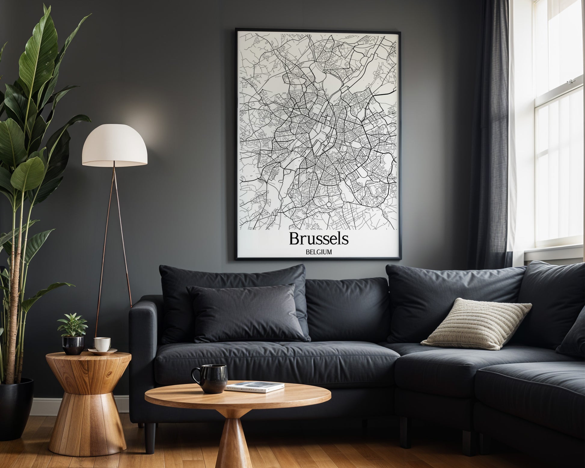 Brussels Belgium City Map Poster - GroovyGrove