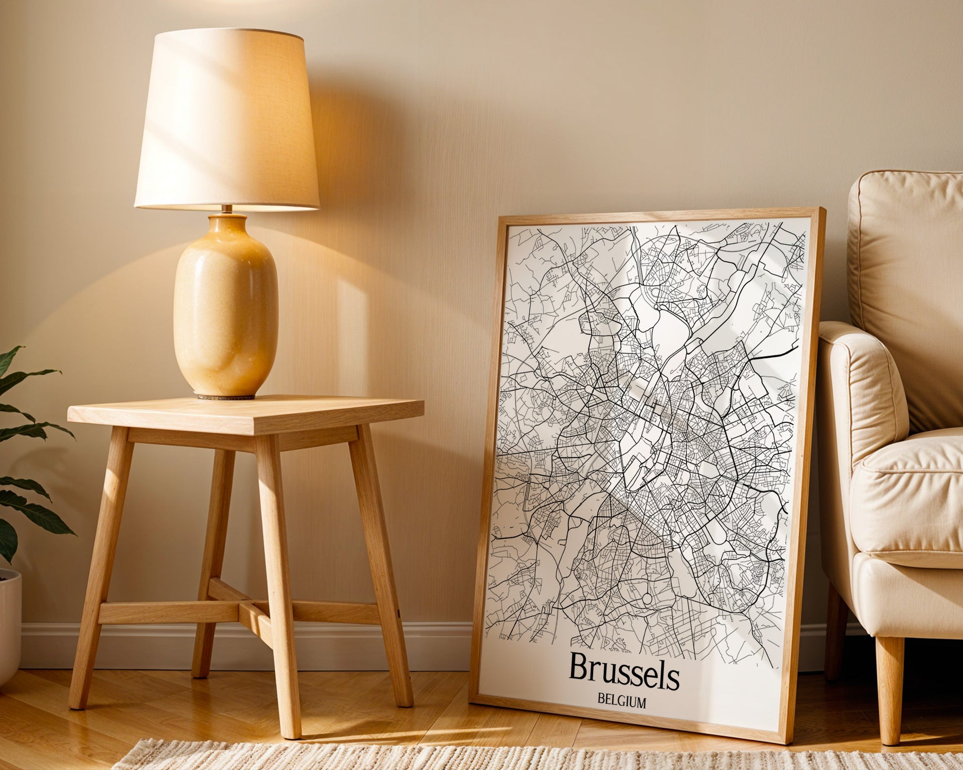 Brussels Belgium City Map Poster - GroovyGrove