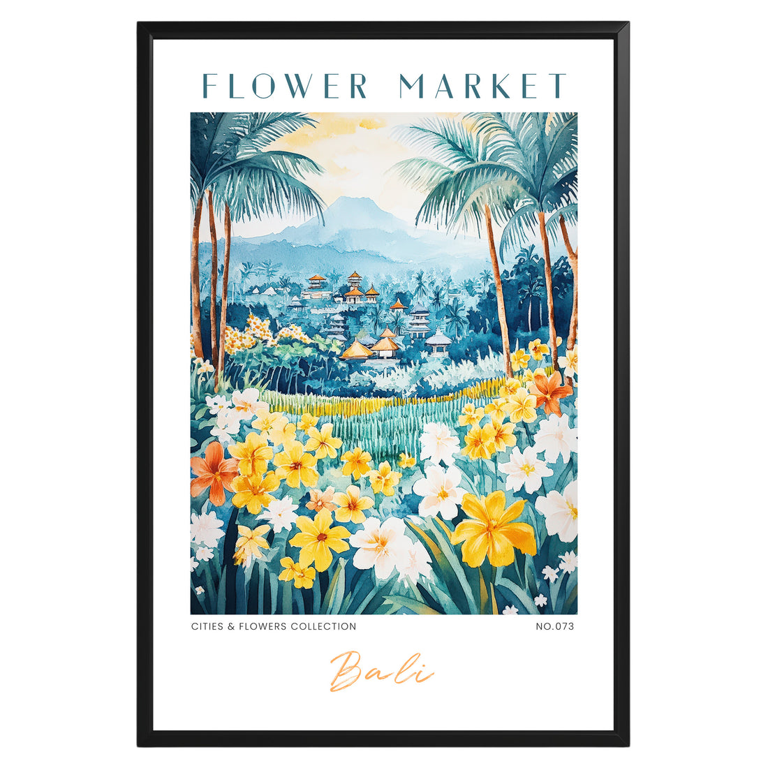 Bali Indonesia Flower Market Poster - GroovyGrove