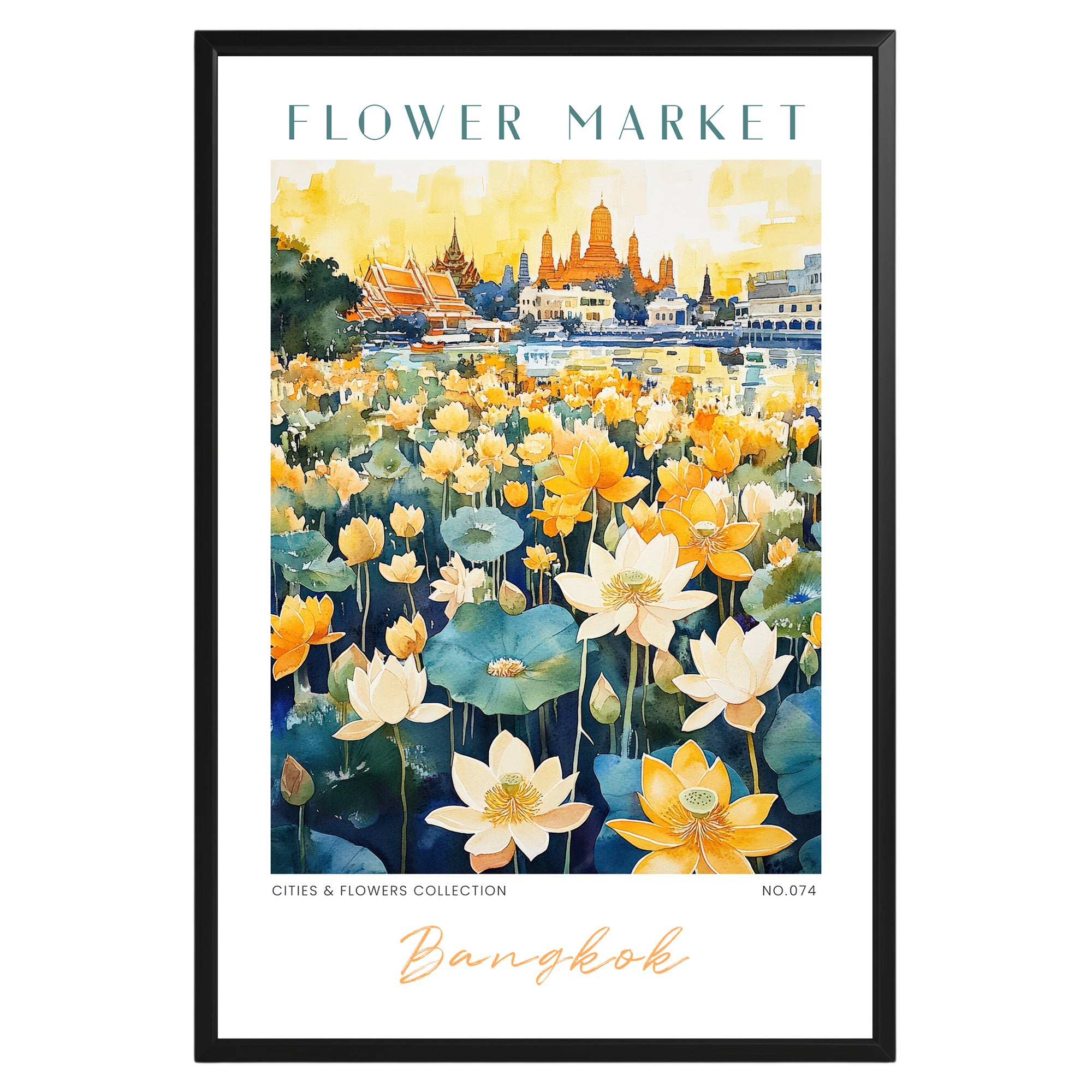 Bangkok Thailand Flower Market Poster - GroovyGrove