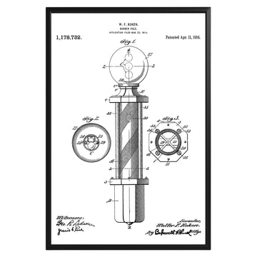 Barber Pole 1916 Patent Poster - GroovyGrove