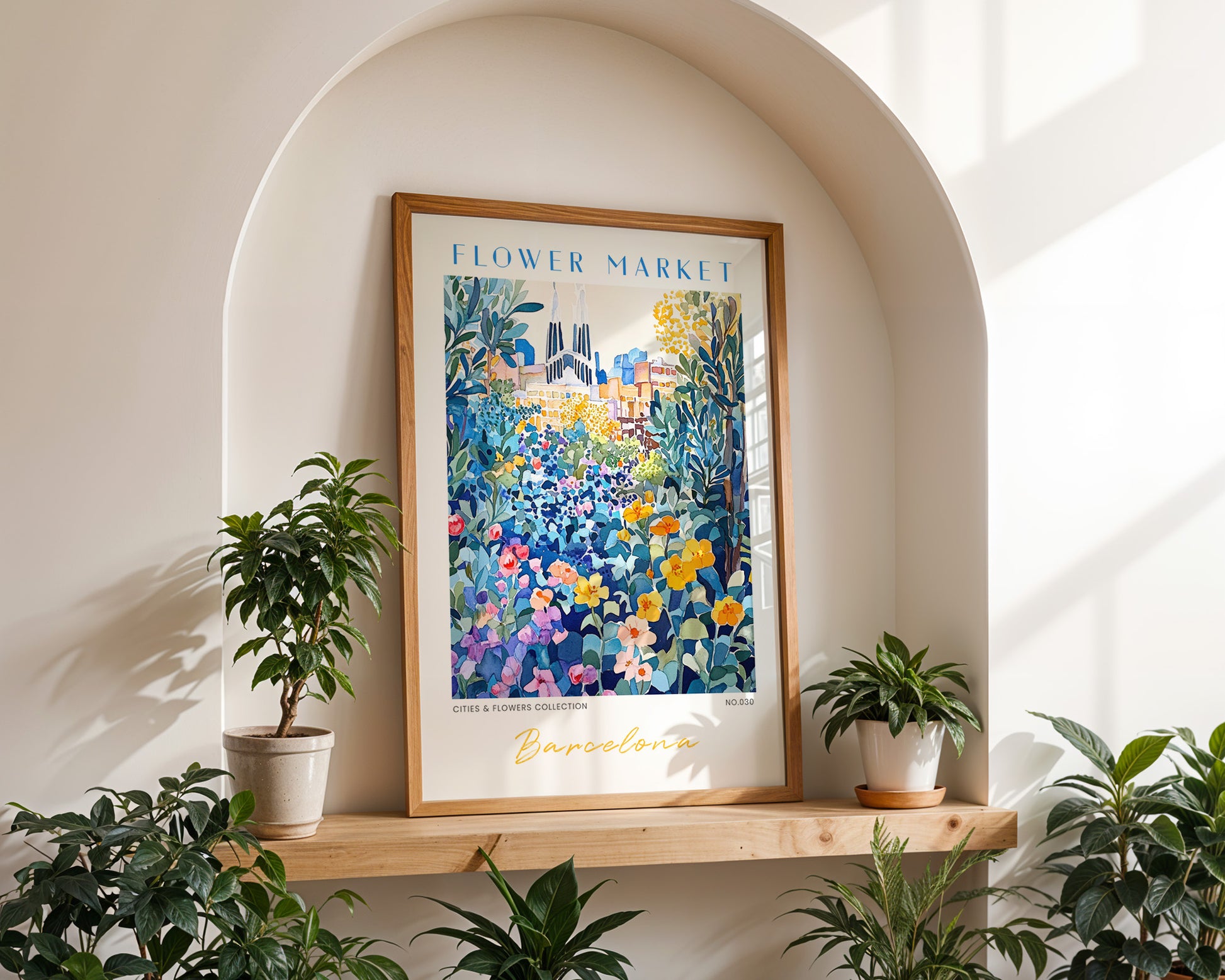 Barcelona Spain Flower Market Poster - GroovyGrove