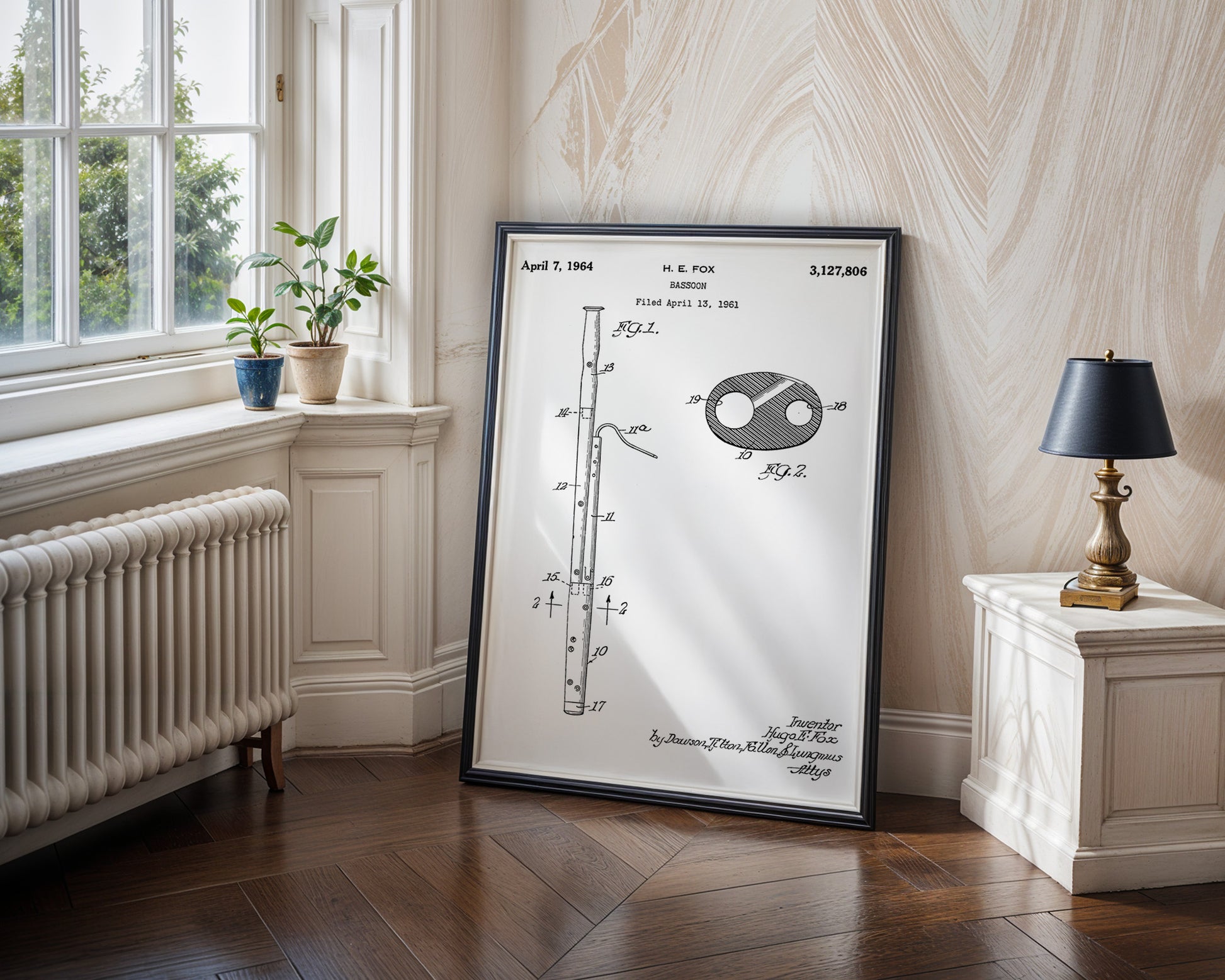 Bassoon Woodwind Instrument 1961 Patent Poster - GroovyGrove