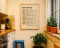 Bauhaus Sand Semi Circles Poster A10 - GroovyGrove