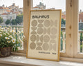 Bauhaus Sand Semi Circles Poster A10 - GroovyGrove