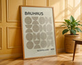 Bauhaus Sand Semi Circles Poster A10 - GroovyGrove