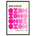 Bauhaus Pink Semi Circles Poster A11 - GroovyGrove