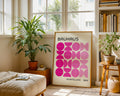 Bauhaus Pink Semi Circles Poster A11 - GroovyGrove