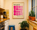 Bauhaus Pink Semi Circles Poster A11 - GroovyGrove