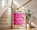 Bauhaus Pink Semi Circles Poster A11 - GroovyGrove