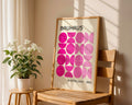 Bauhaus Pink Semi Circles Poster A11 - GroovyGrove