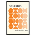 Bauhaus Orange Semi Circles Poster A12 - GroovyGrove