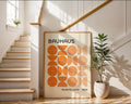 Bauhaus Orange Semi Circles Poster A12 - GroovyGrove