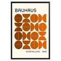 Bauhaus Brown Semi Circles Poster A13 - GroovyGrove