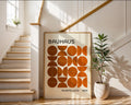 Bauhaus Brown Semi Circles Poster A13 - GroovyGrove