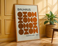 Bauhaus Brown Semi Circles Poster A13 - GroovyGrove