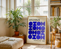 Bauhaus Blue Semi Circles Poster A14 - GroovyGrove