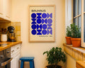 Bauhaus Blue Semi Circles Poster A14 - GroovyGrove